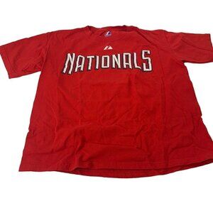 Washington Nationals Red Crew Neck Willingham T-Shirt Size M